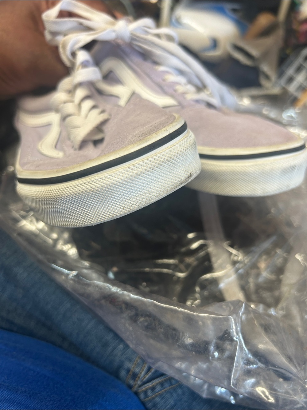 Vans Lavender Low-Top Sneakers with White Stripe unisex - Picture 7 of 7